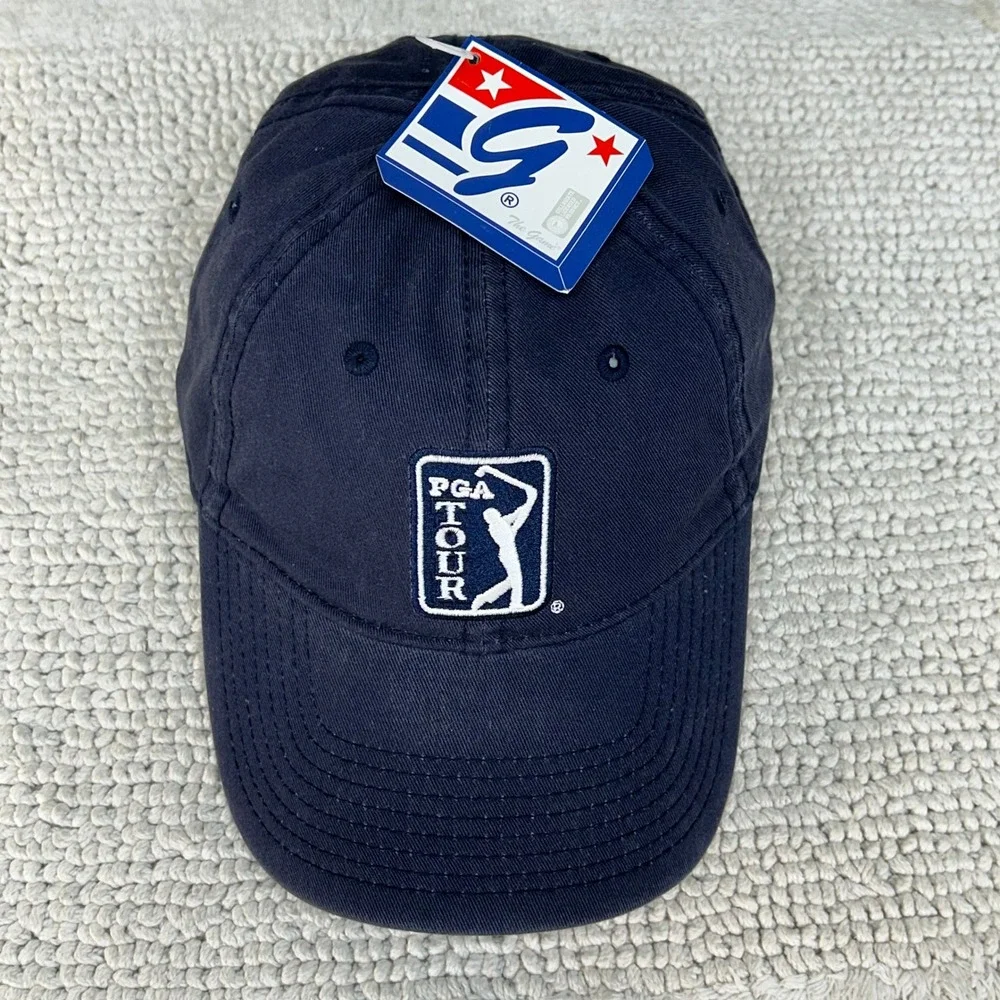 Vintage PGA Tour Golf Strap Back Hat OSFA Deadstock Golfing Dad Cap Embroidered